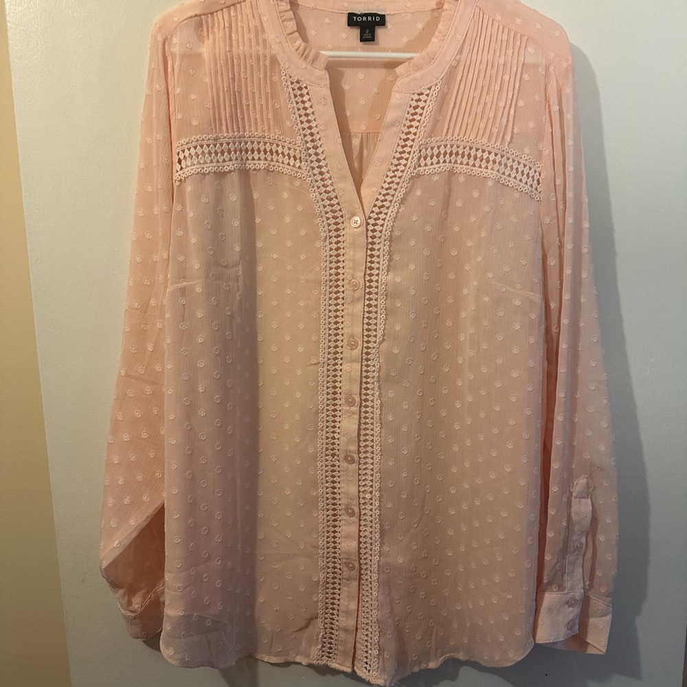 Torrid Pink Button-Up Women's Top